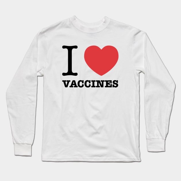 I Heart Vaccines Long Sleeve T-Shirt by midwifesmarket